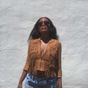 Western fringe jacket